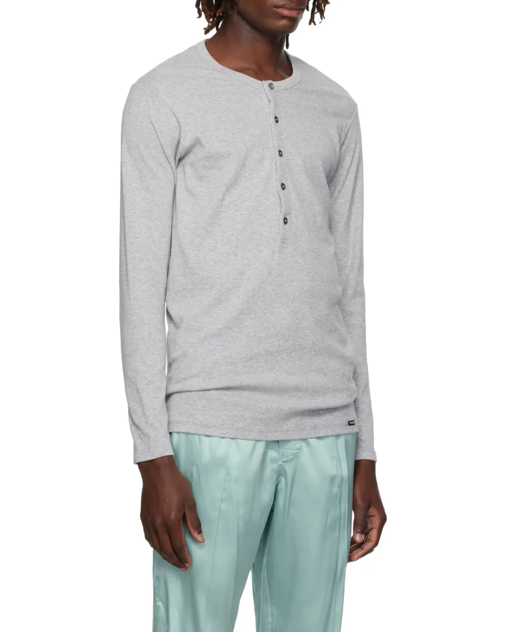 Tom Ford Crewneck Henley Pajama T-Shirt