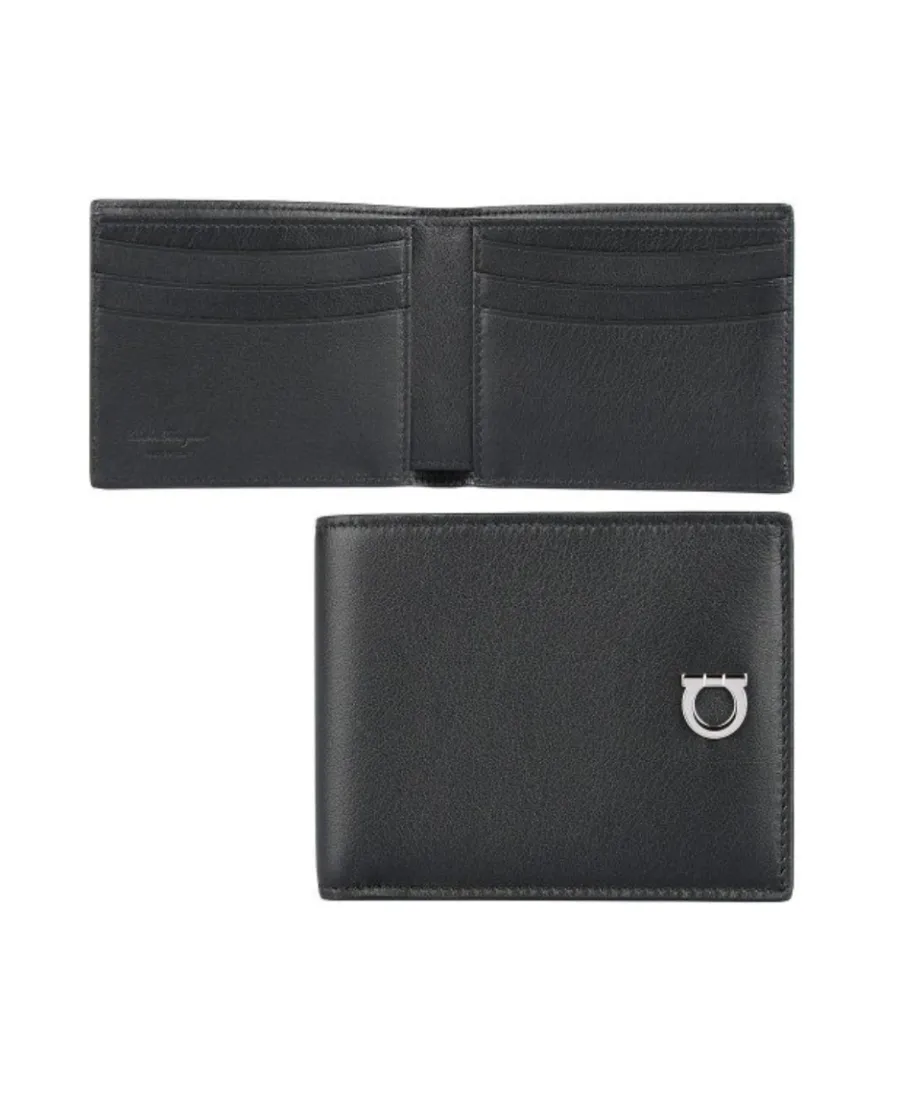 Gancini Leather Bi-Fold Wallet