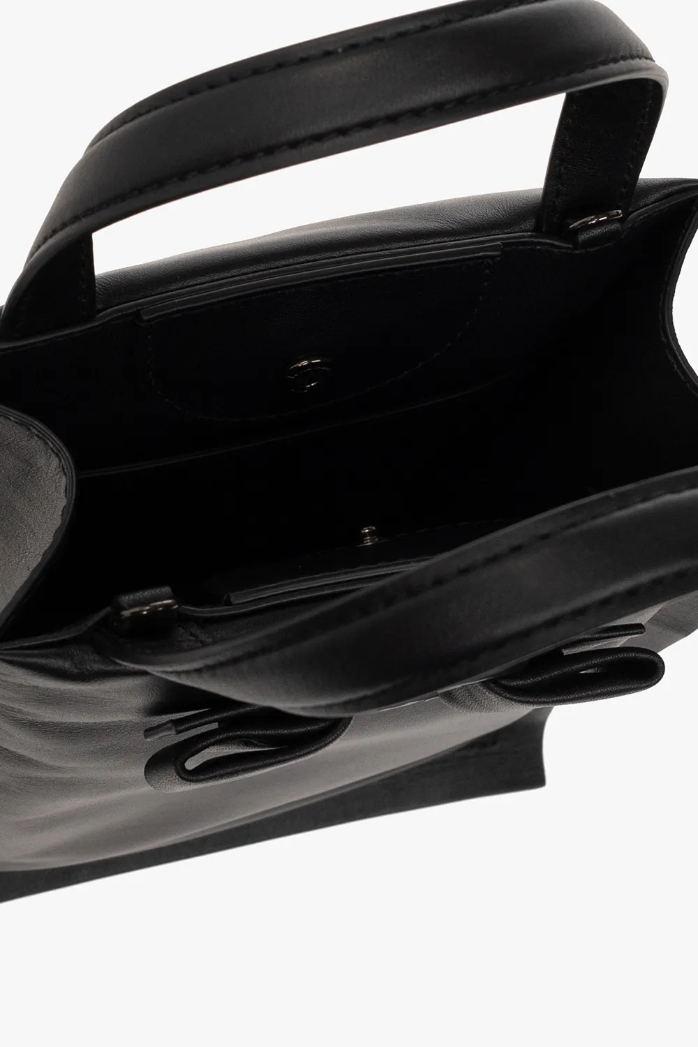 Buckle-Detail Leather Tote Bag