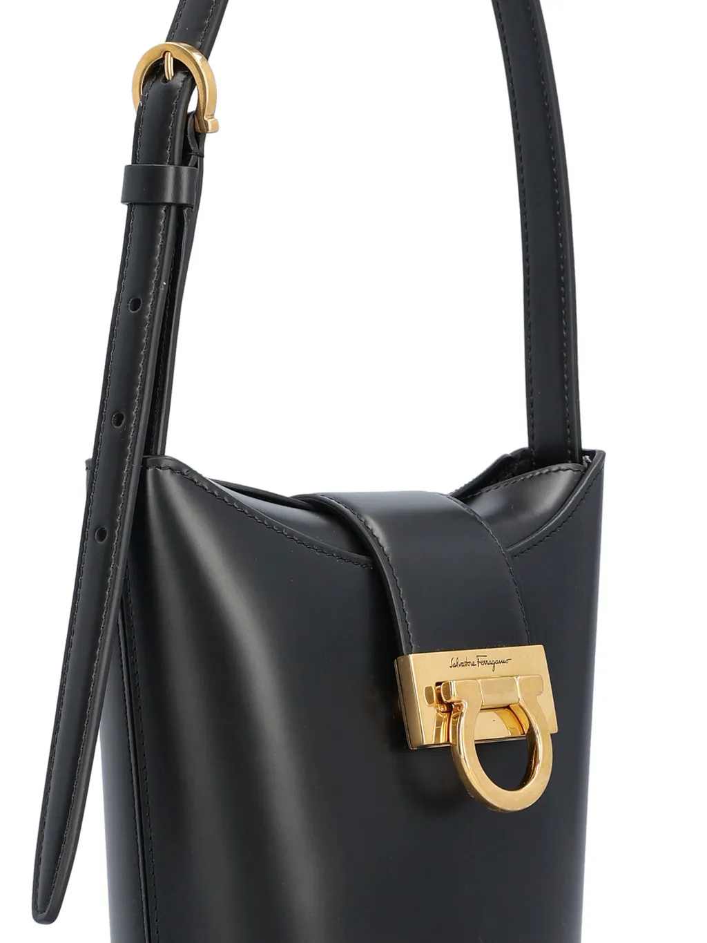 Salvatore Ferragamo Trifolio Logo Plaque Tote Bag