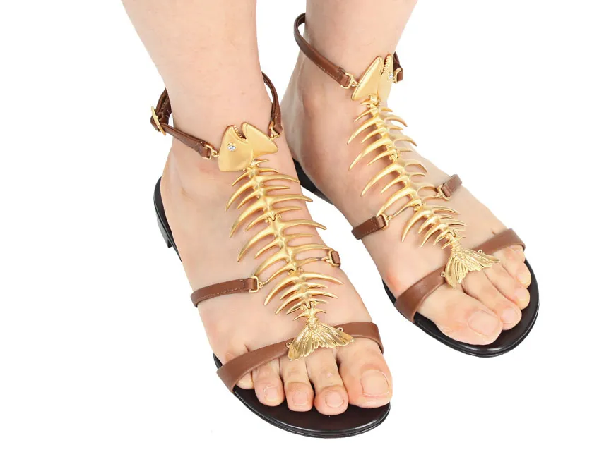 Fishbone Detail Sandals