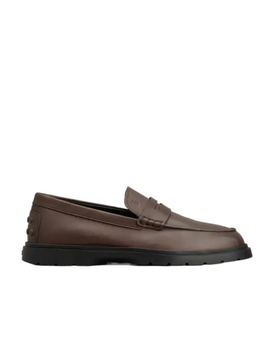 Tod's Logo Embossed Penny Loafers