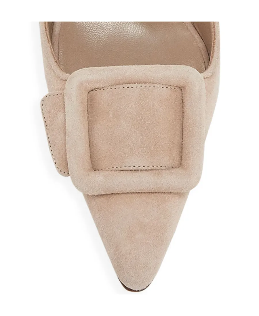 Buckle Detailing Pointed Mules