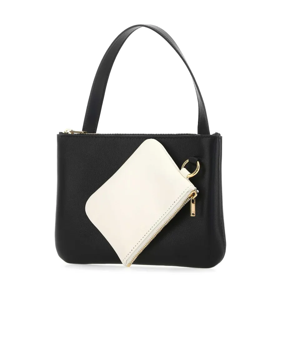 Jil Sander Logo Printed Zipped Crossbody Bag