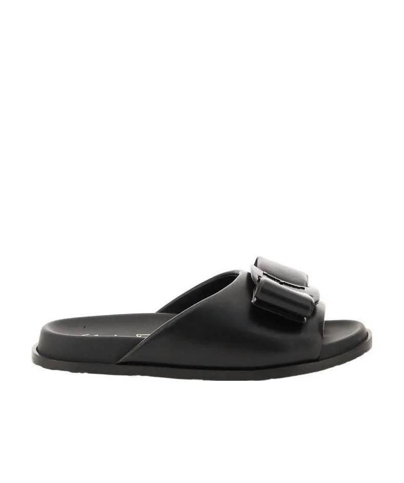 Virgil Bow-Detail Leather Sandals