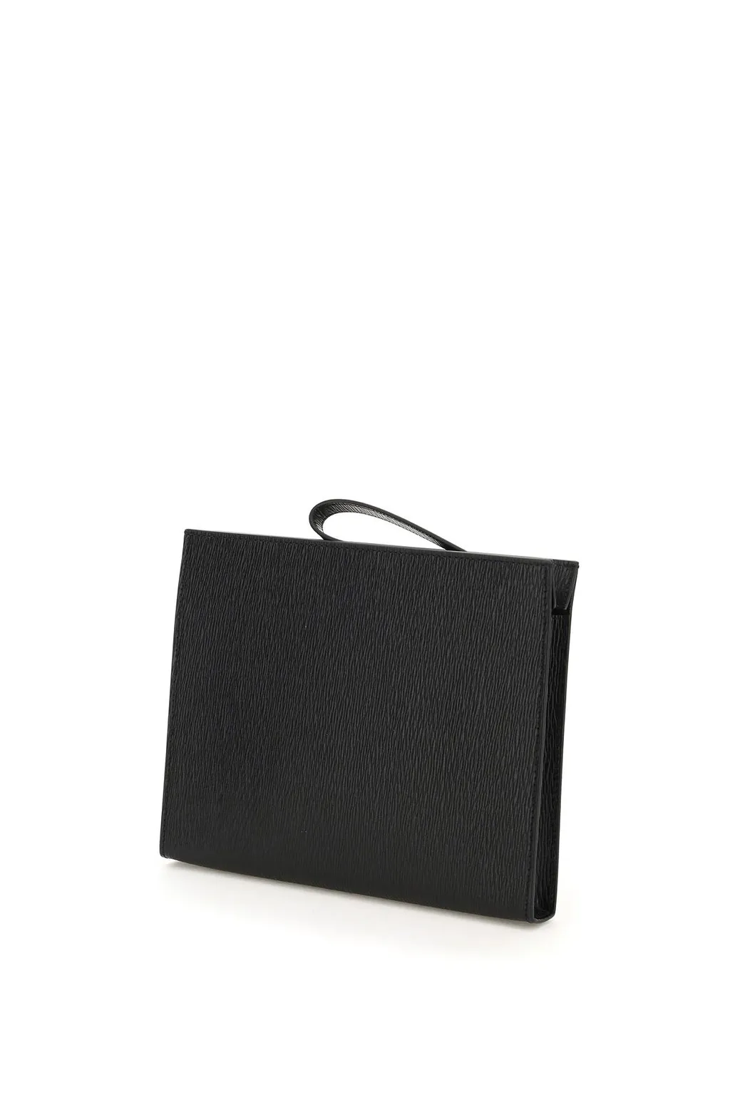 Salvatore Ferragamo Gancini Logo Plaque Clutch Bag