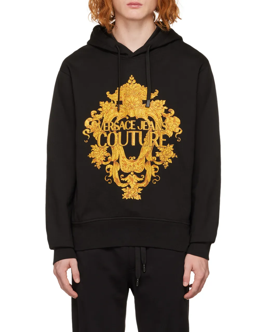 Versace Jeans Couture Logo-Printed Drawstring Hoodie