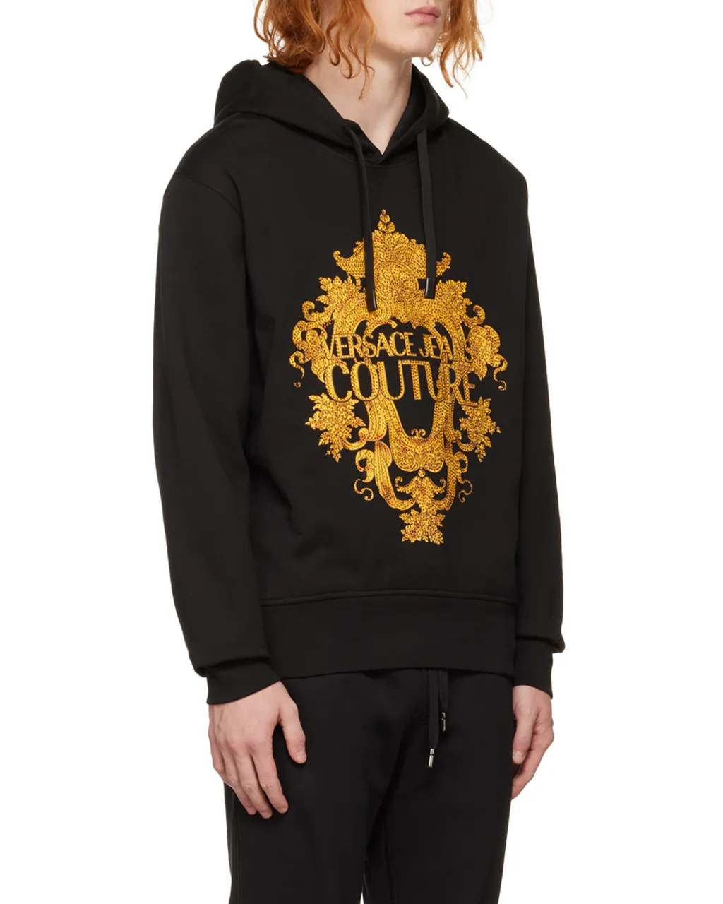 Versace Jeans Couture Logo-Printed Drawstring Hoodie