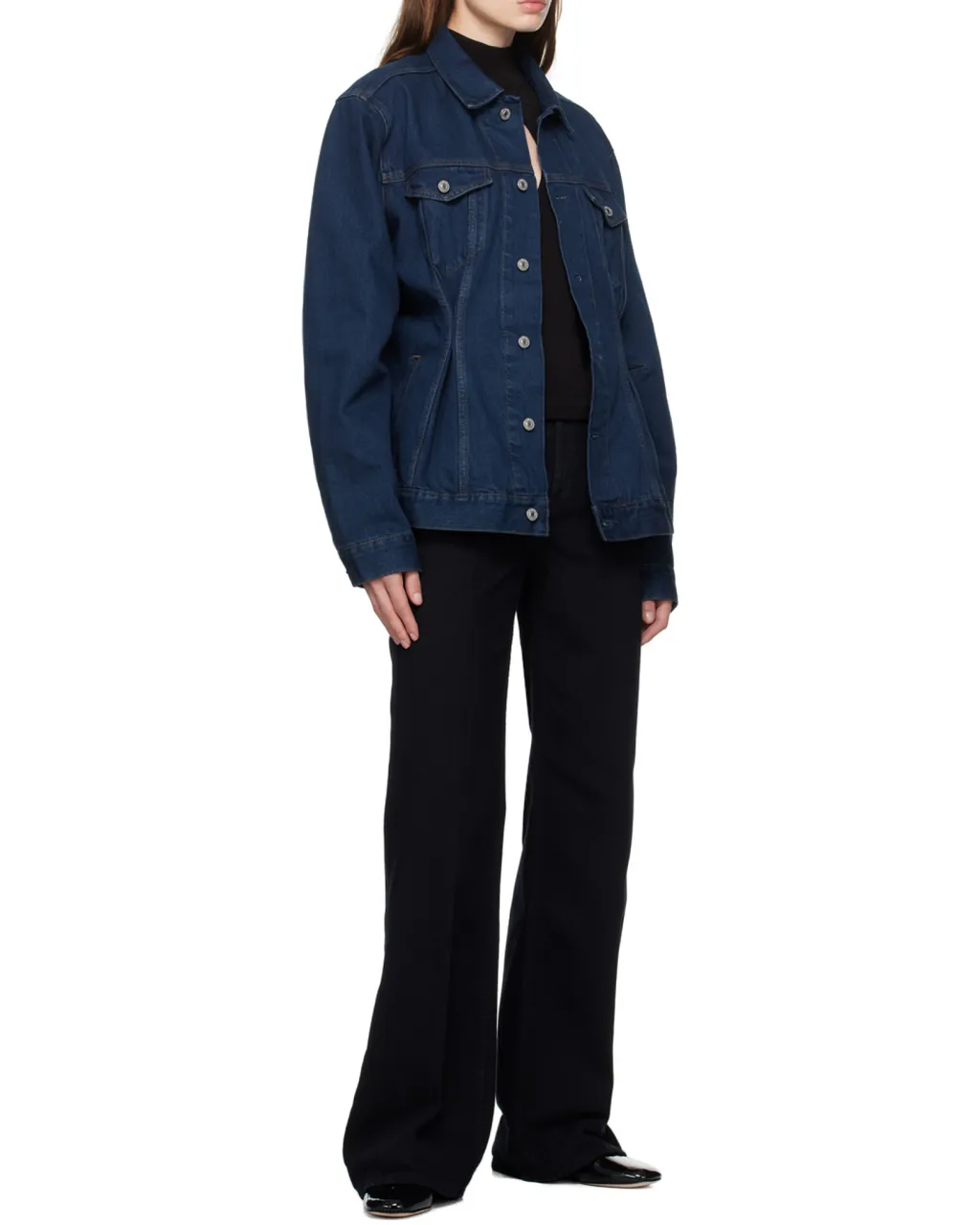 Re/Done Logo Patch Wide-Leg Jeans