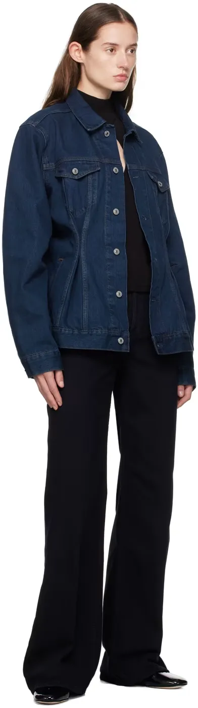 Re/Done Logo Patch Wide-Leg Jeans
