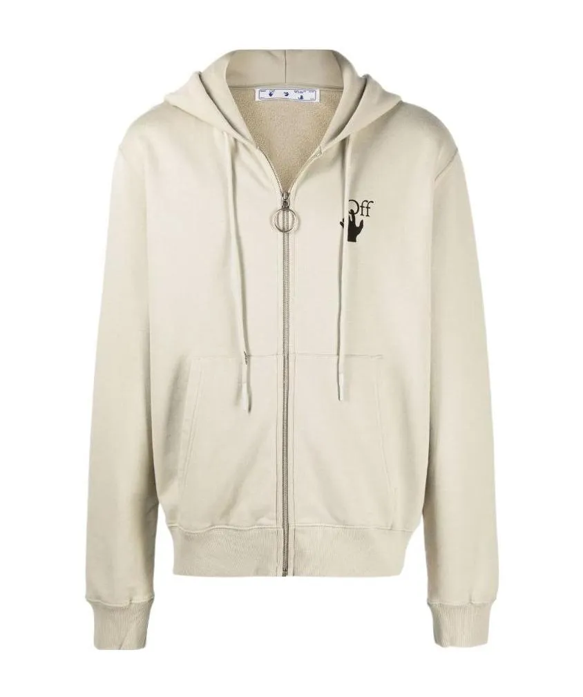 Bubble Arrow-Logo Slim Zip-Front Hoodie