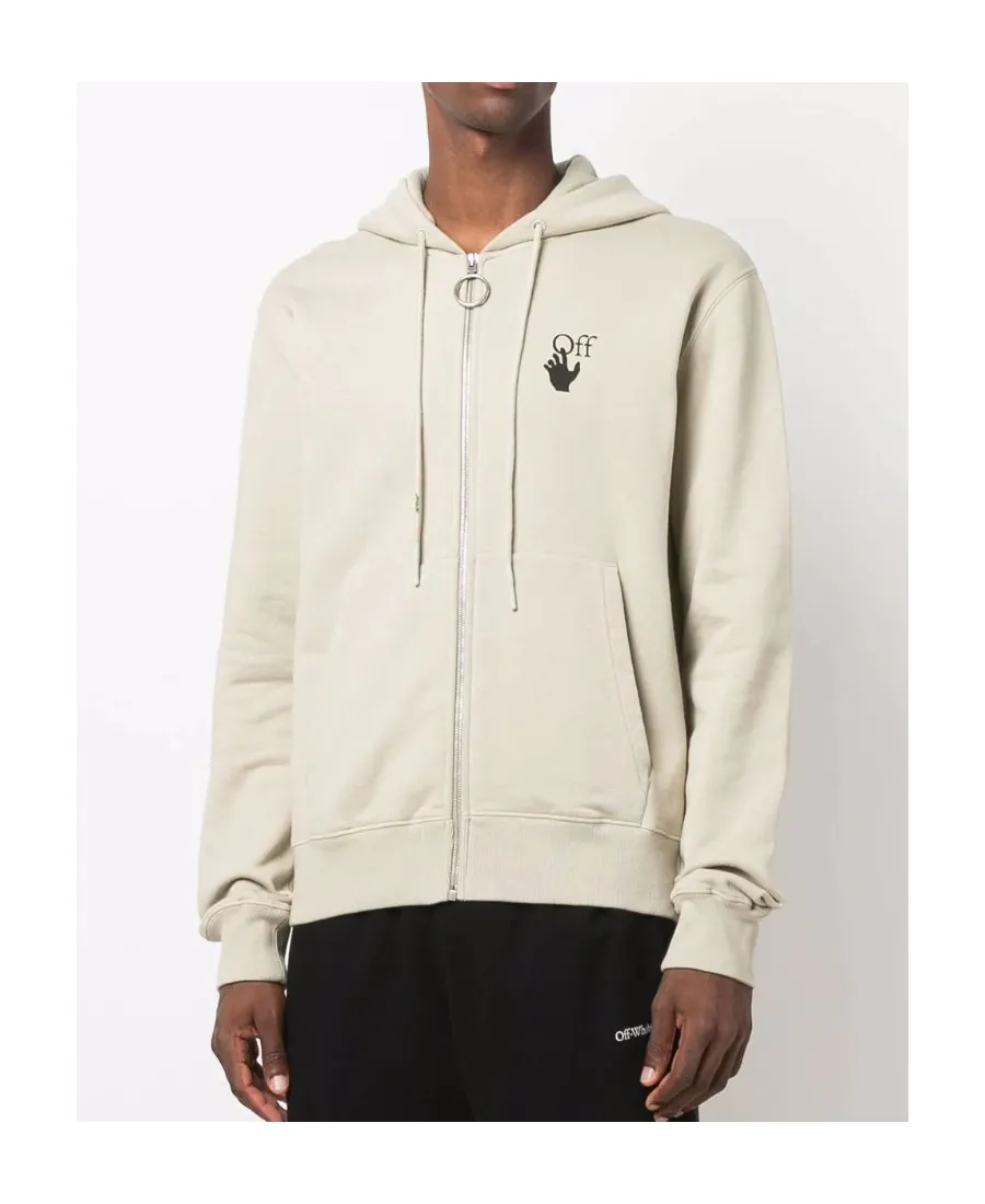 Bubble Arrow-Logo Slim Zip-Front Hoodie