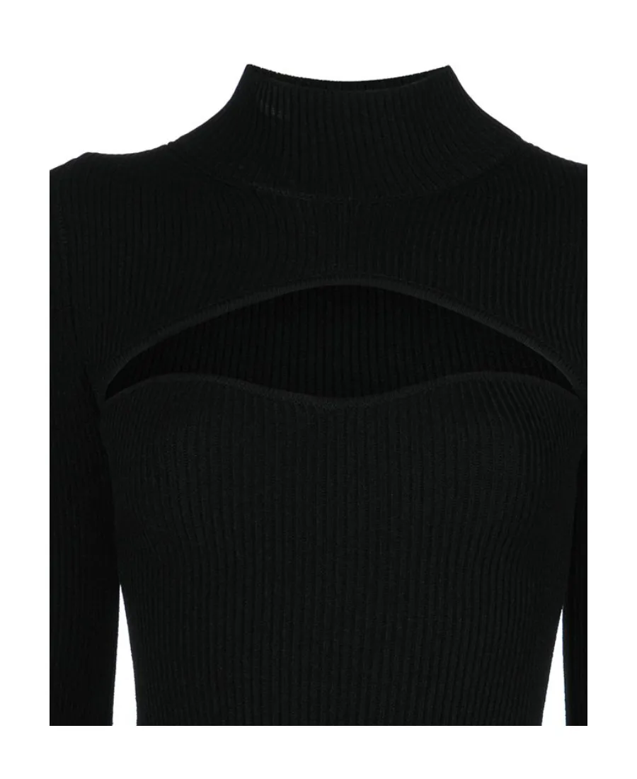 Angela Cut-Out Ribbed-Knit Top
