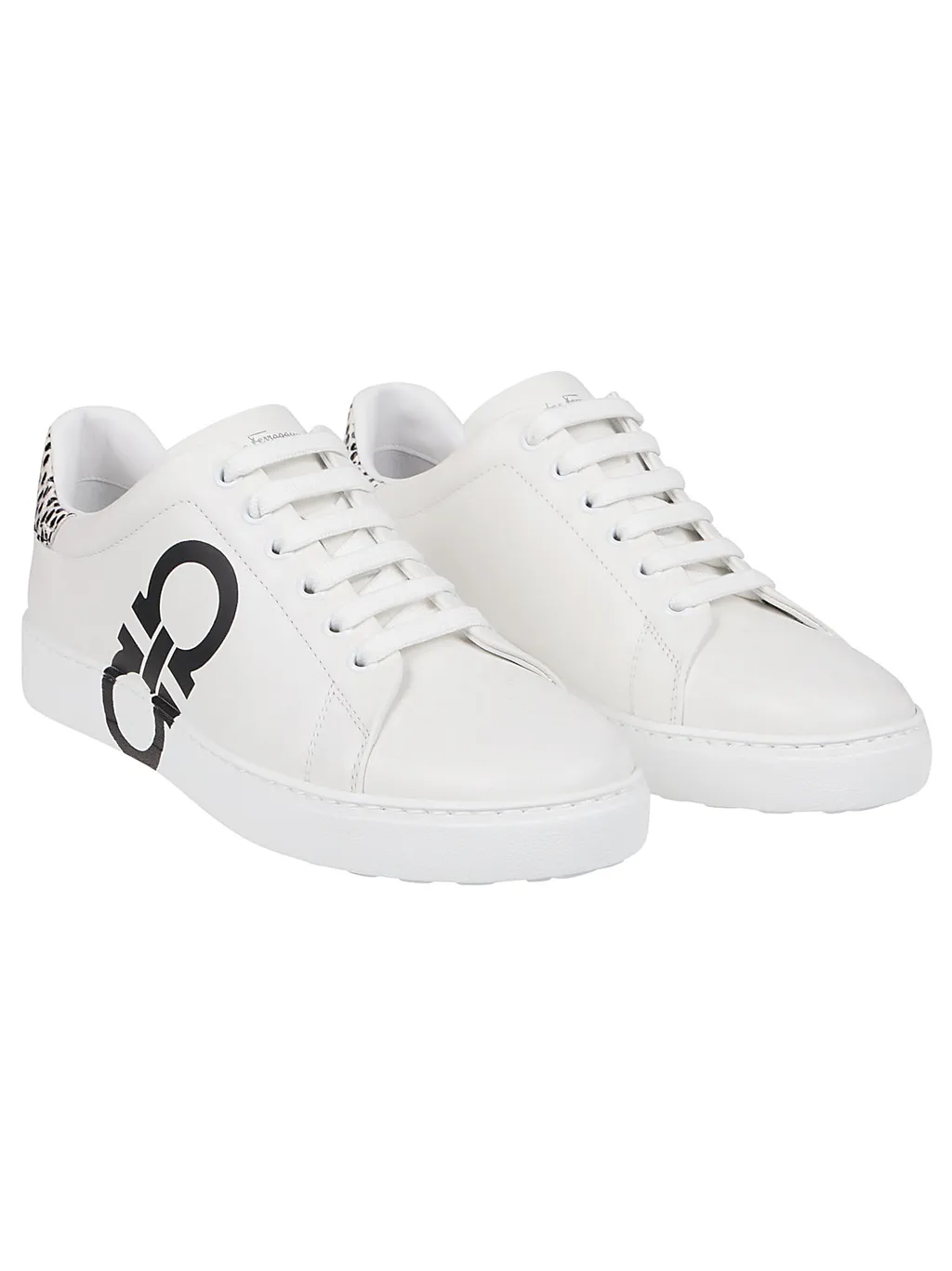 Salvatore Ferragamo Gancini Logo Printed Sneakers