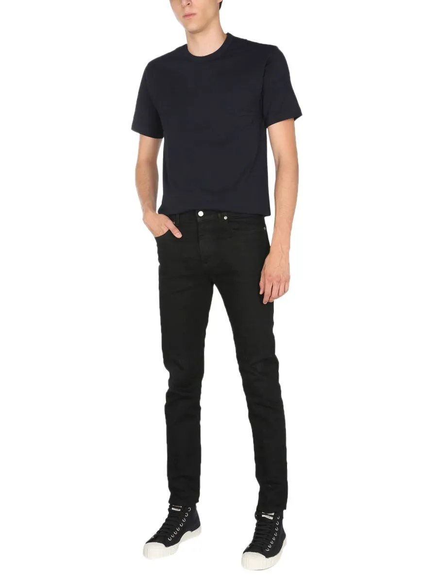 Open-Necked Black Shirt