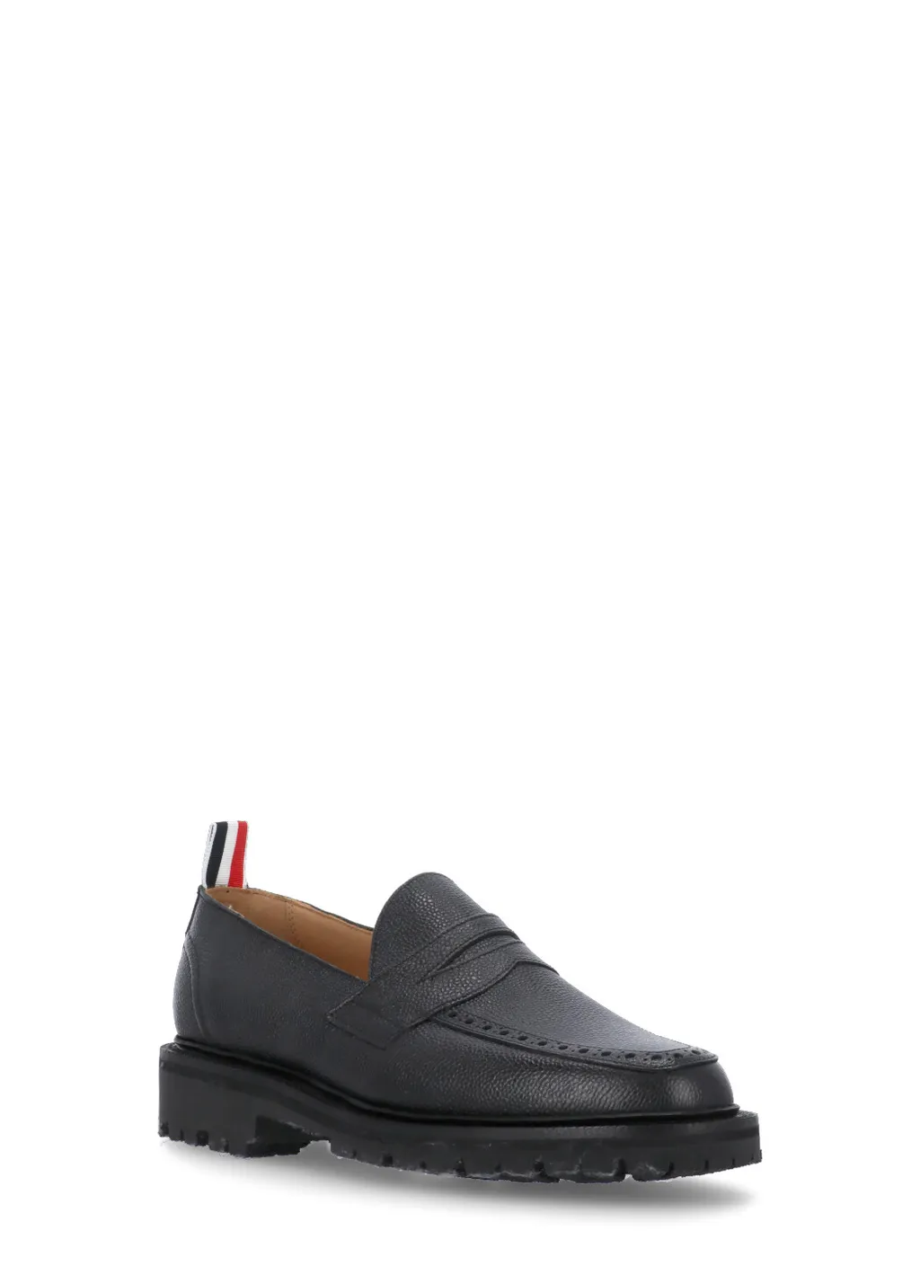 Grosgrain-Loop Round-Toe Loafers