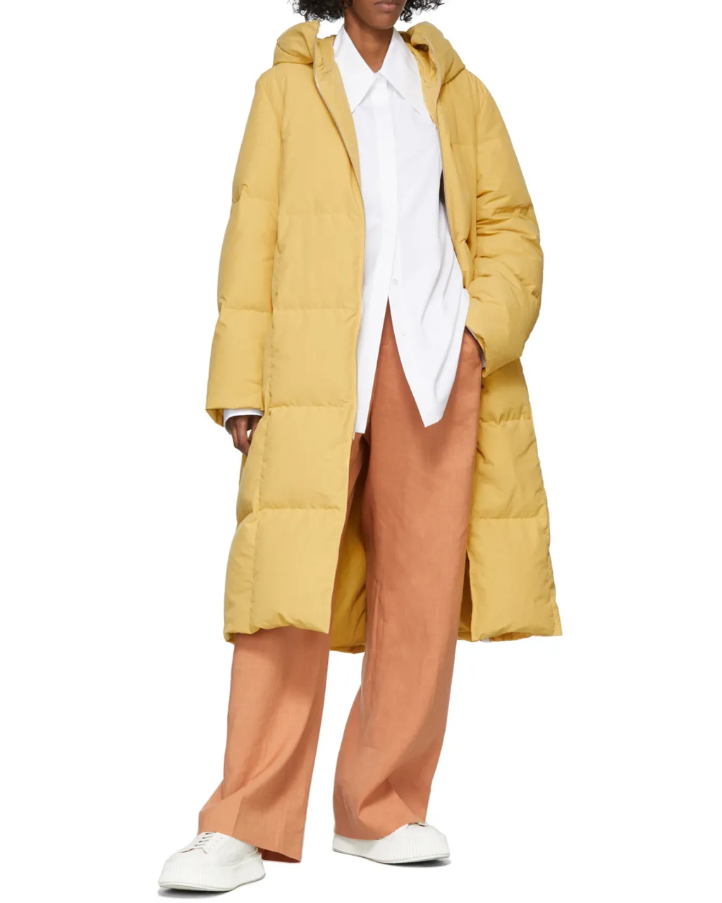 Long Medium-Length Down Jacket