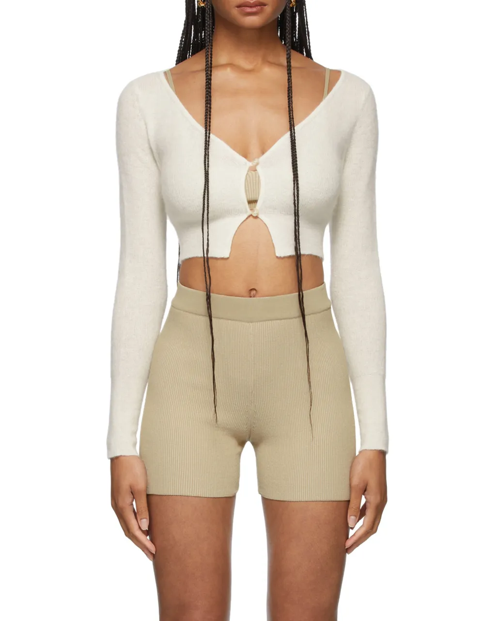 Le Alzou Cropped Cardigan