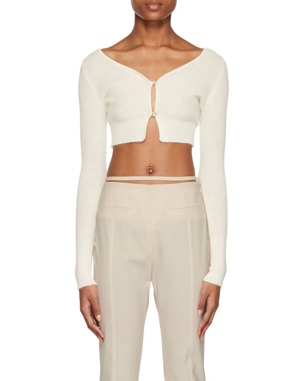 Le Alzou Cropped Cardigan