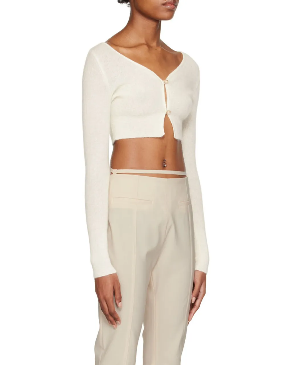 Le Alzou Cropped Cardigan