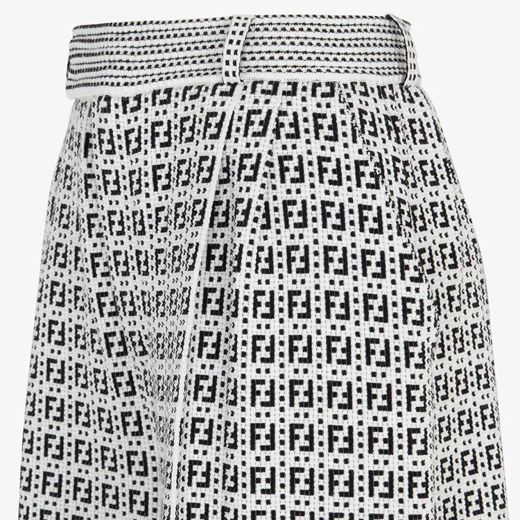 Ff Pattern Straight Tube Trousers