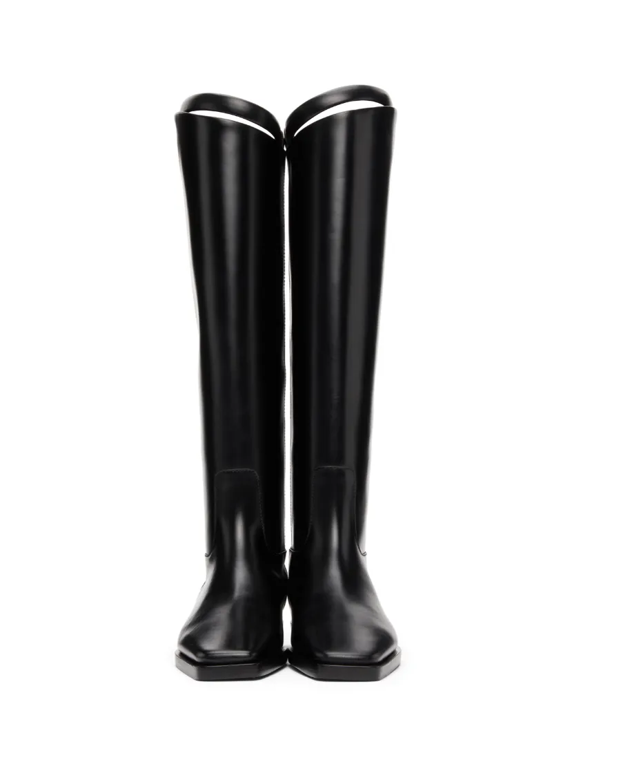 Totme Square-Toe Riding Knee-High Boots