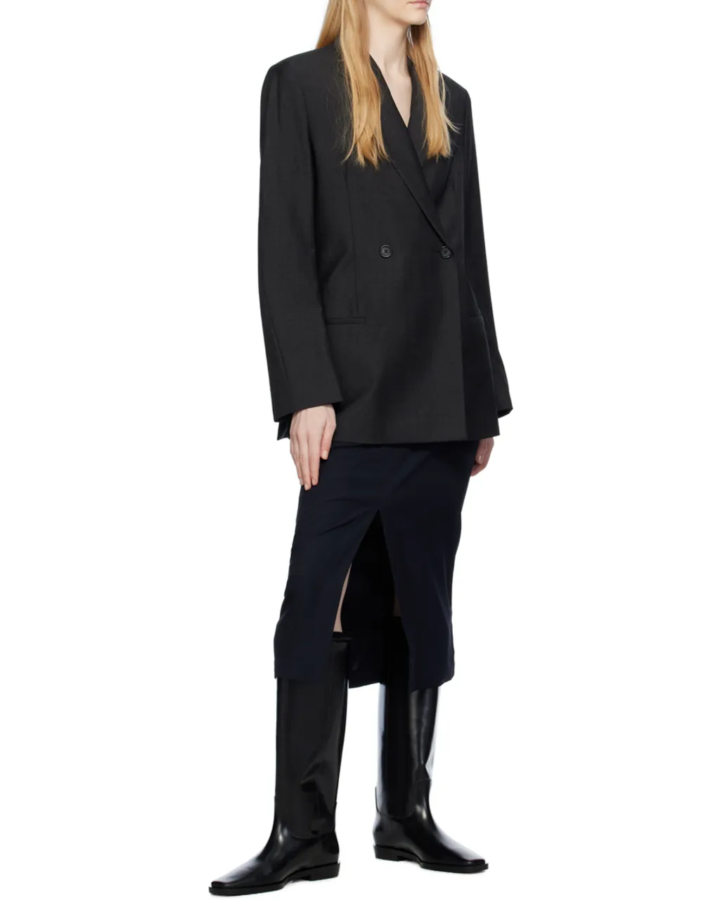 Totme Square-Toe Riding Knee-High Boots