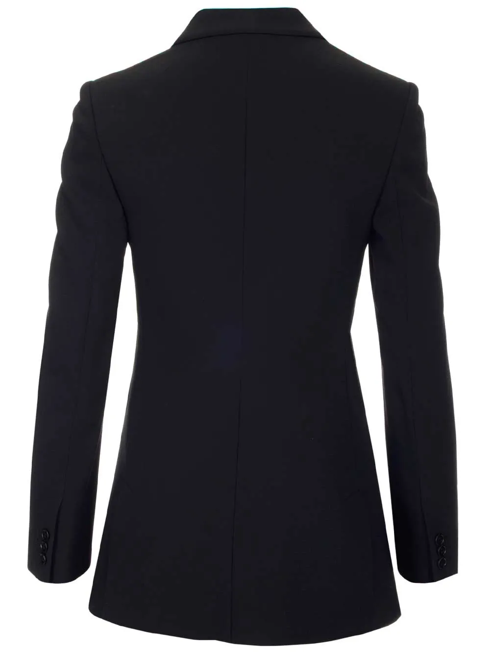 Double-Breasted Peak Lapel Long Blazer