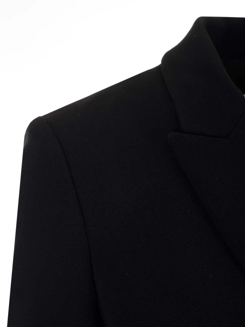 Double-Breasted Peak Lapel Long Blazer