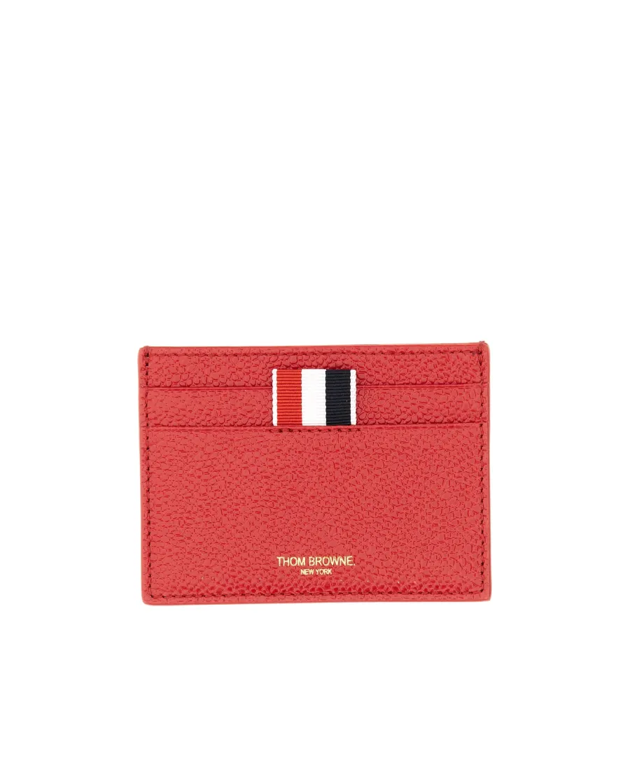 Thom Browne	Logo Printed Striped Card Holder