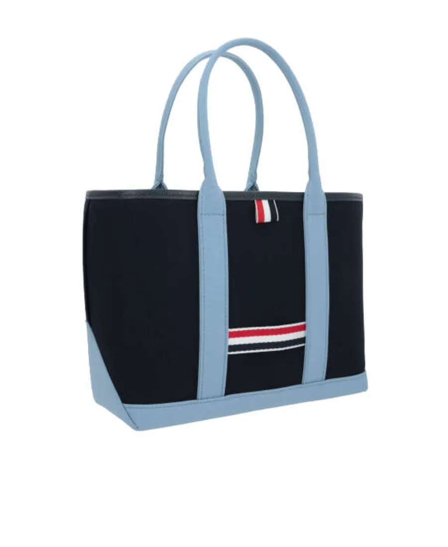 Thom Browne Stripe Detailed Tote Bag