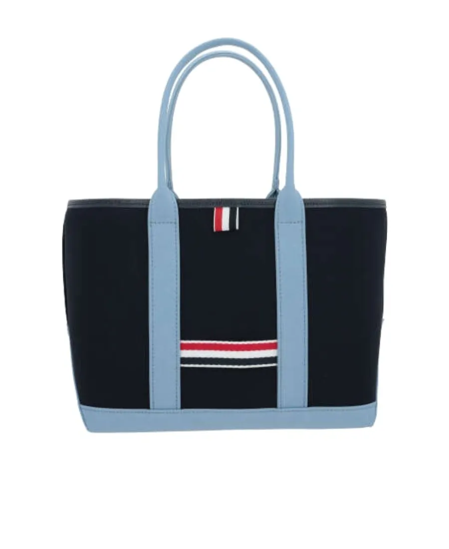 Thom Browne Stripe Detailed Tote Bag
