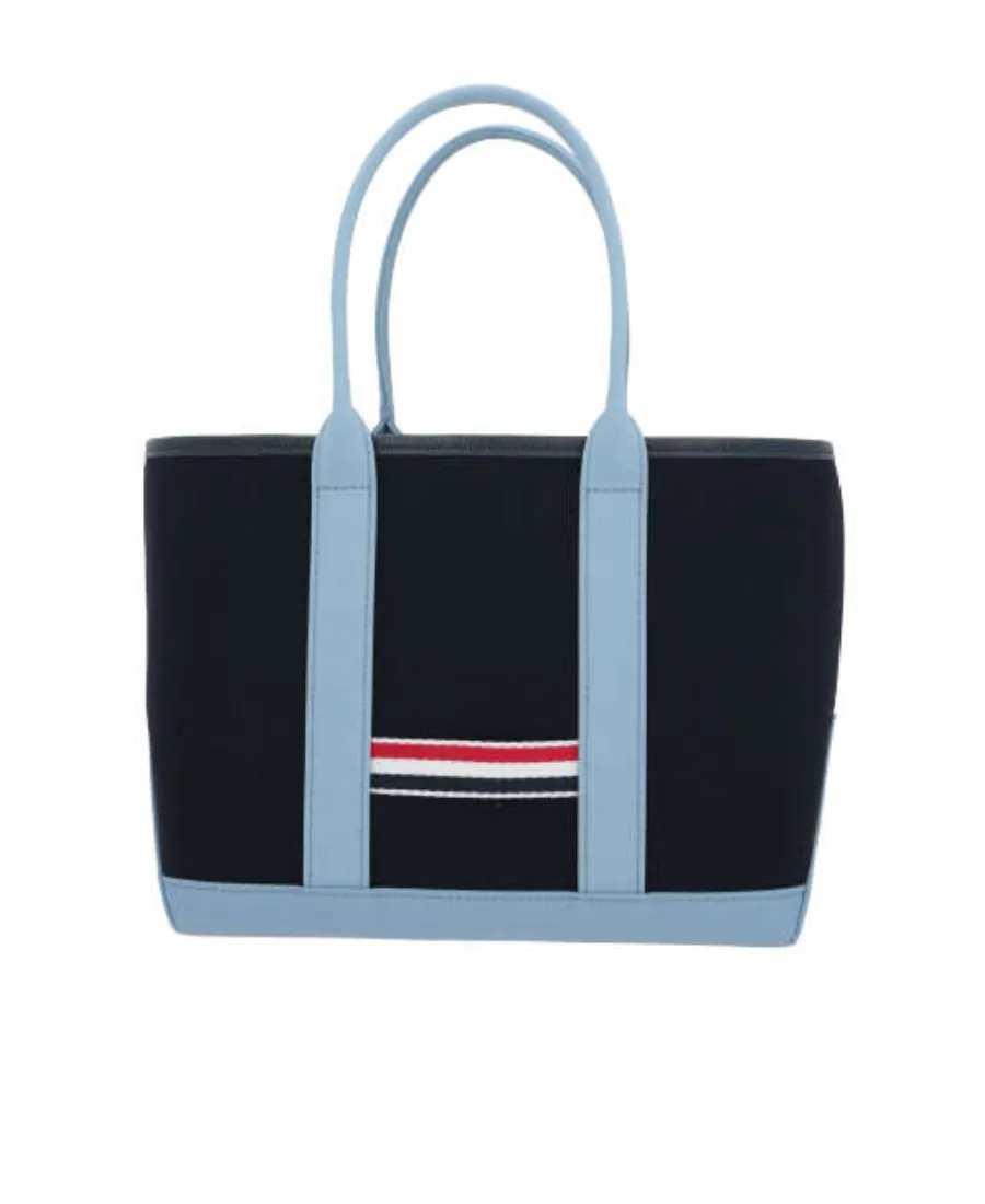 Thom Browne Stripe Detailed Tote Bag
