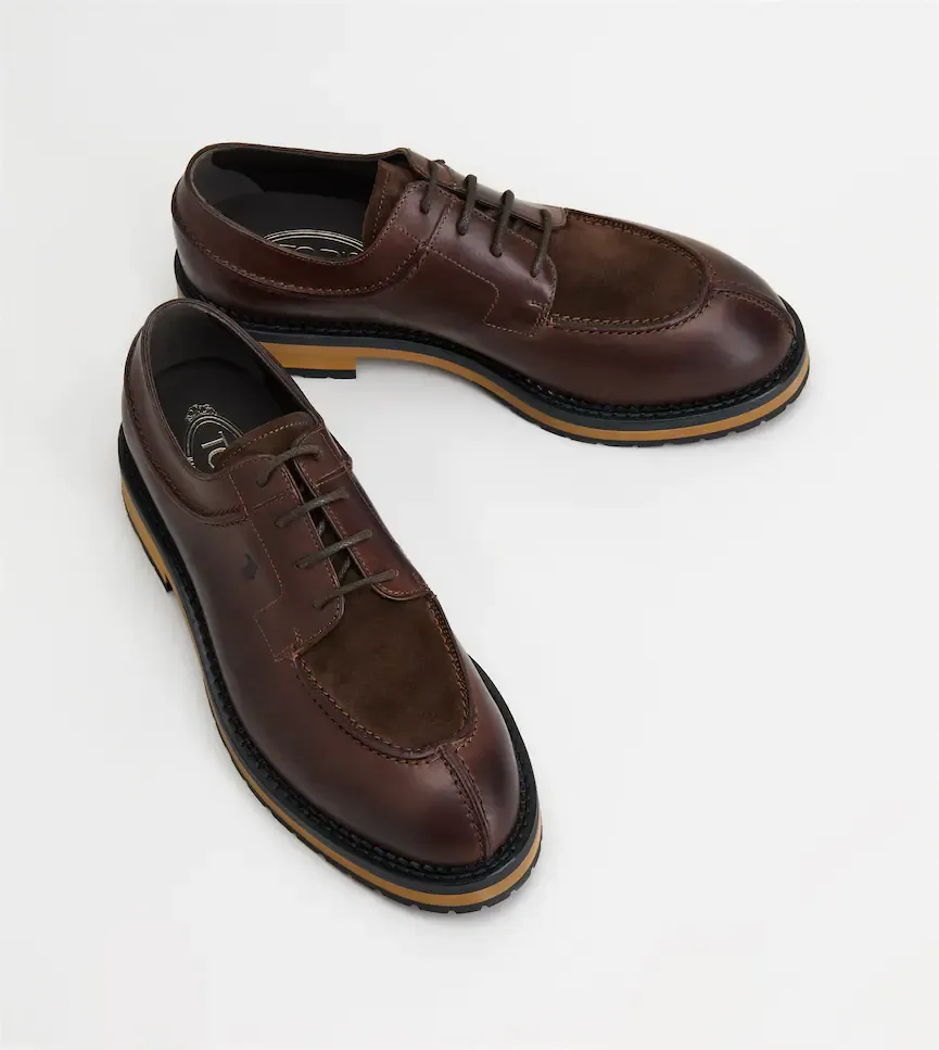 Leather Lace-Up Oxford Shoes