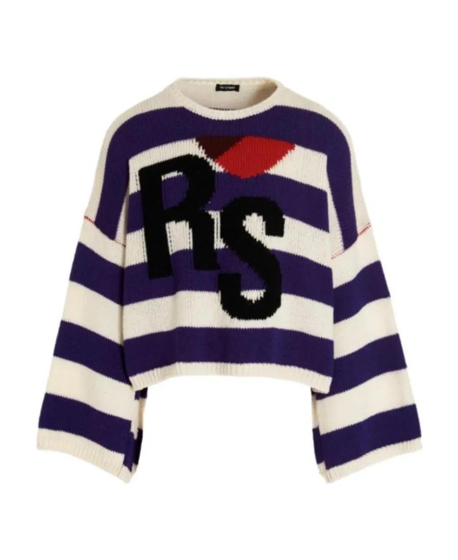 Striped Knitted Wool Pullover