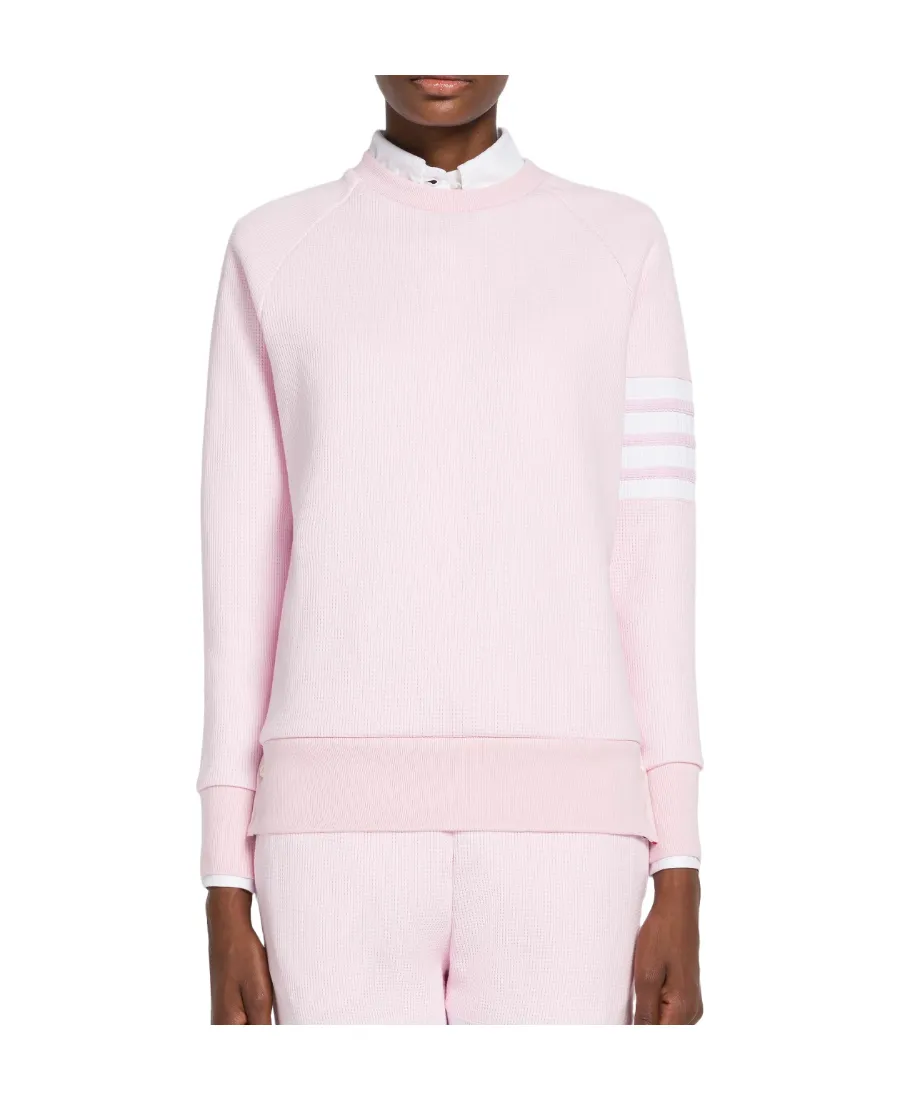 Thom Browne 4-Bar Striped Crewneck Sweatshirt