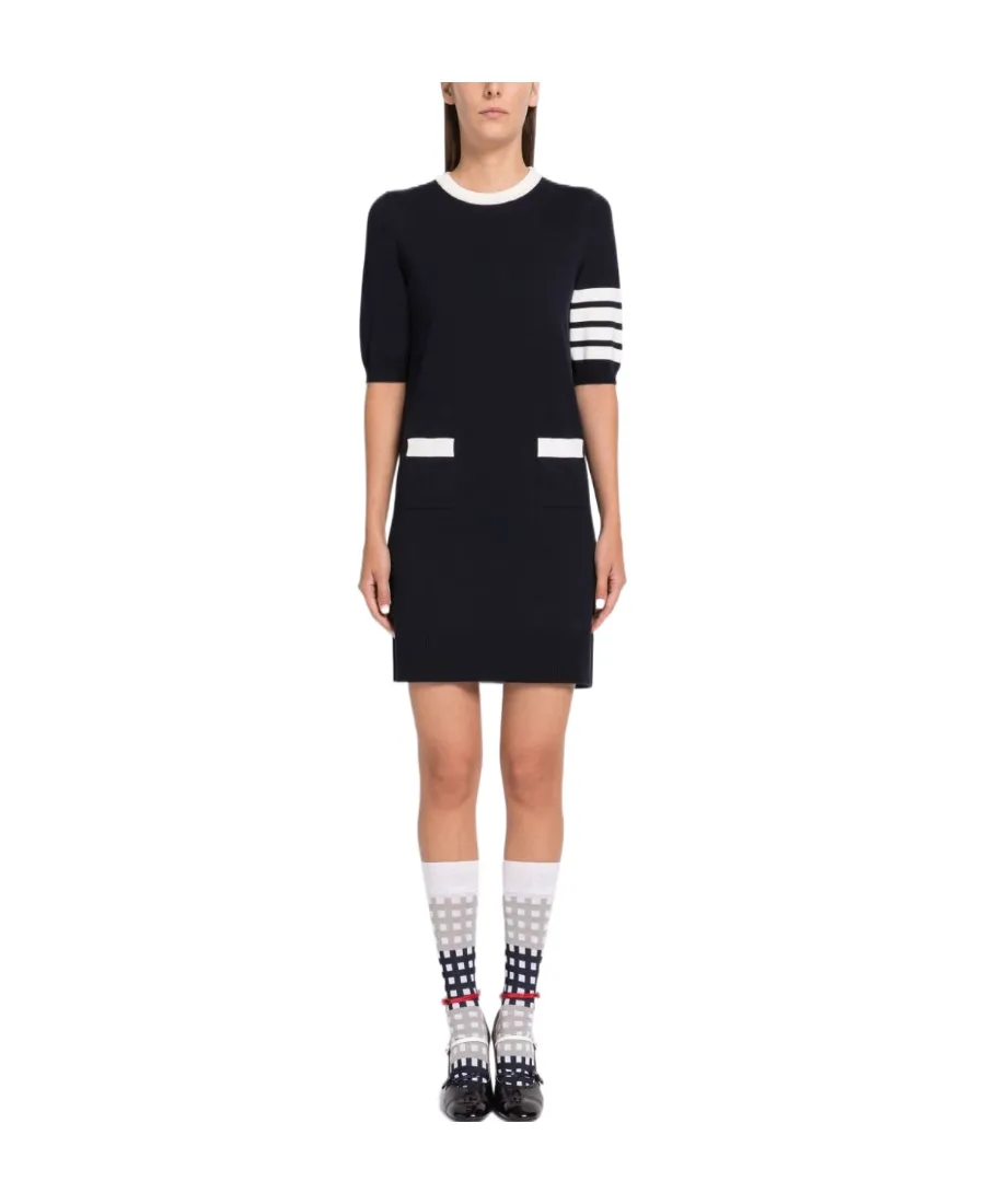 Thom Browne Hector Embroidered Mini Dress