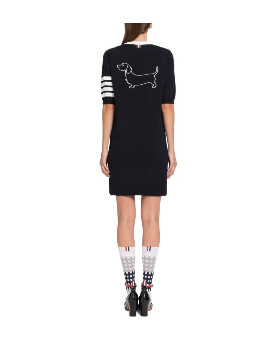Thom Browne Hector Embroidered Mini Dress