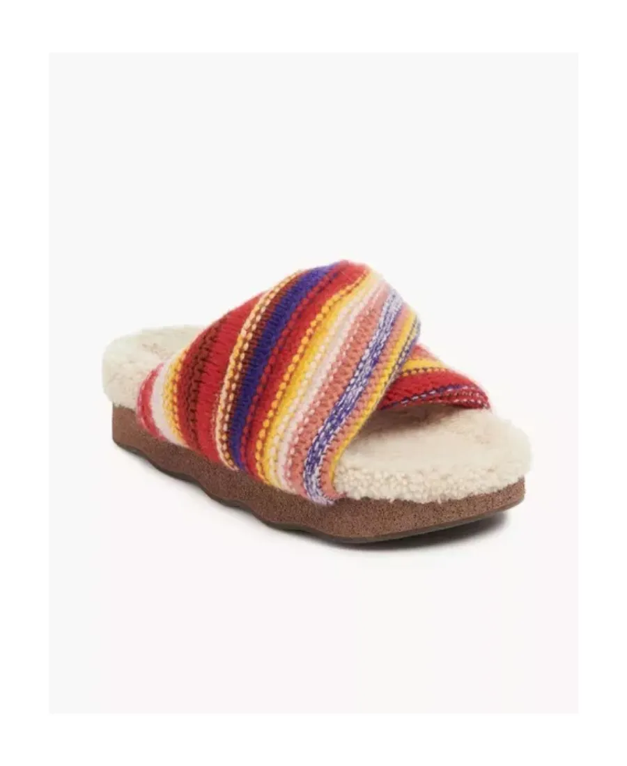 Wavy Shearling Sandals