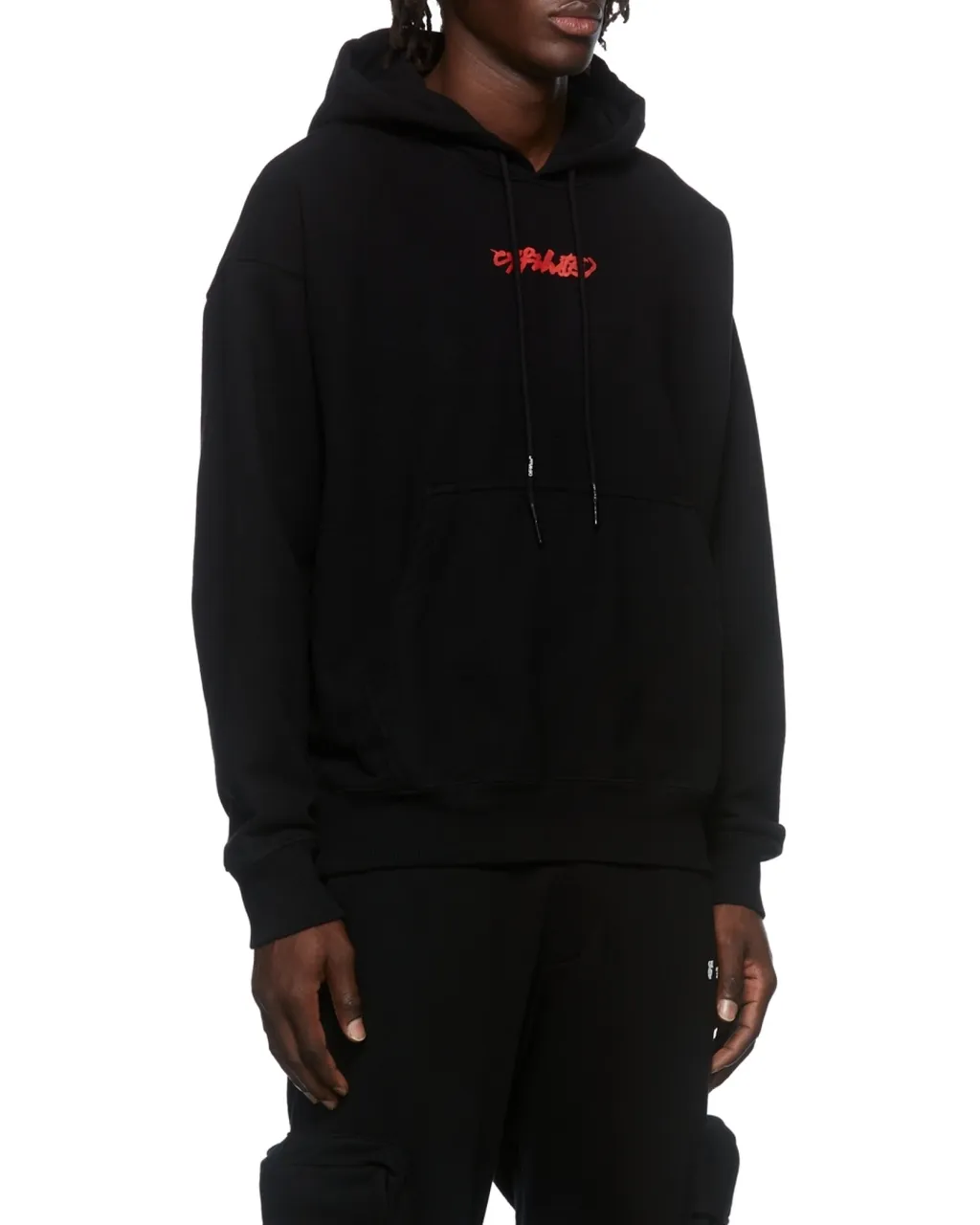 Logo-Print Arrow Painterly-Print Hoodie