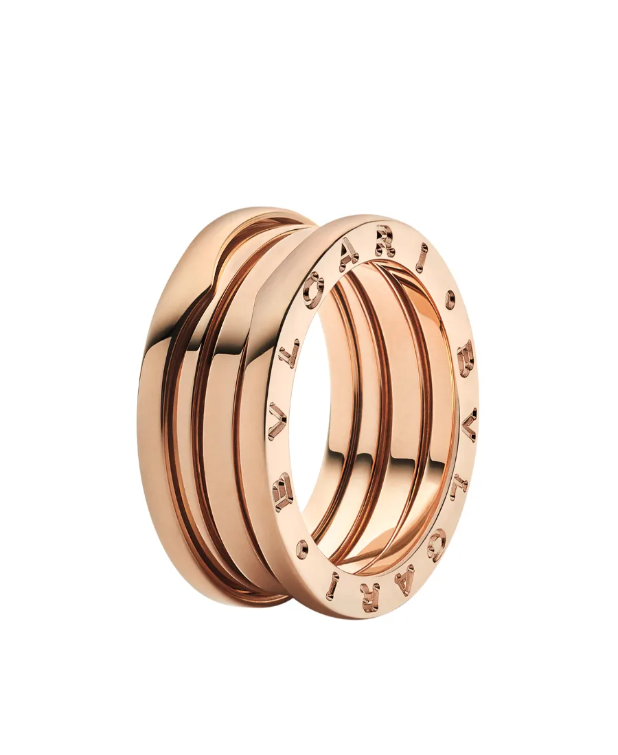 Rose Gold Three-Ring Ring