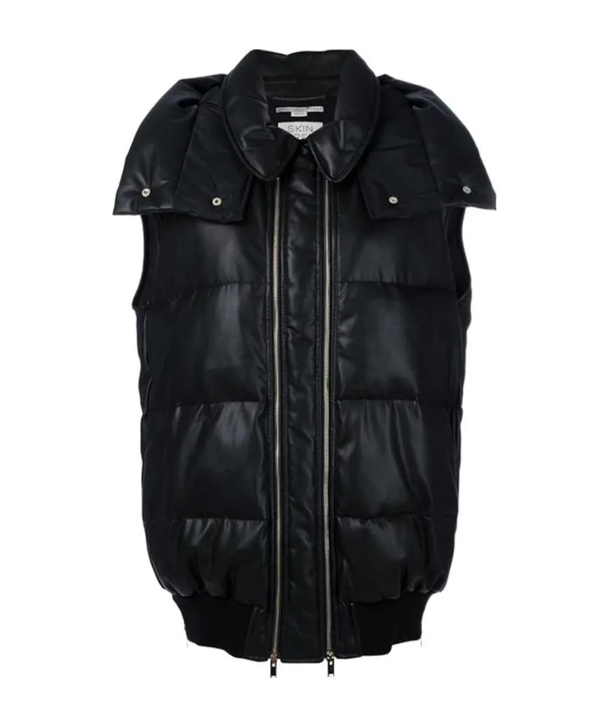 Hooded Sleeveless Down Jacket