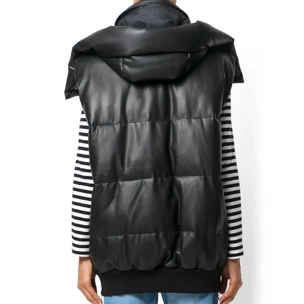 Hooded Sleeveless Down Jacket
