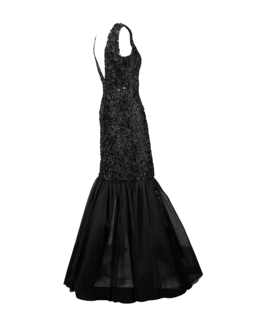 Alberta Ferretti Tulle Panelled Maxi Dress