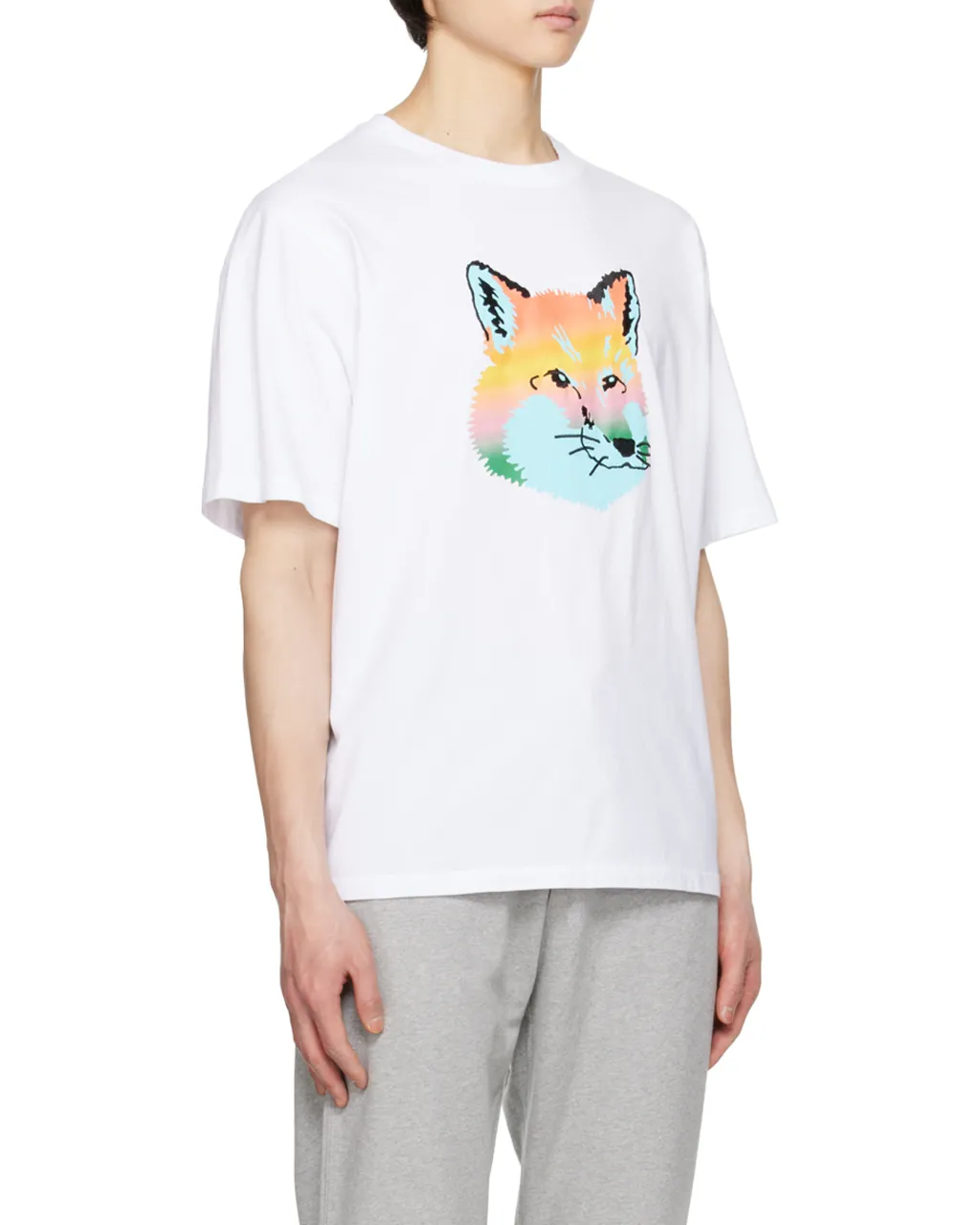 Maison Kitsuné Fox Printed Crewneck T-Shirt