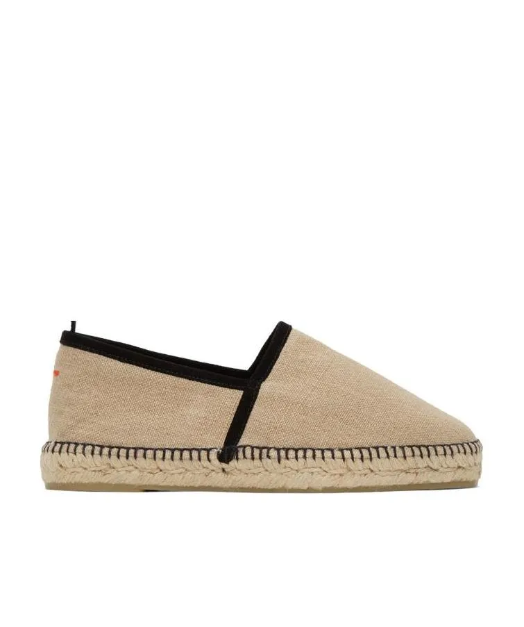 Camel Linen Braided Shoes