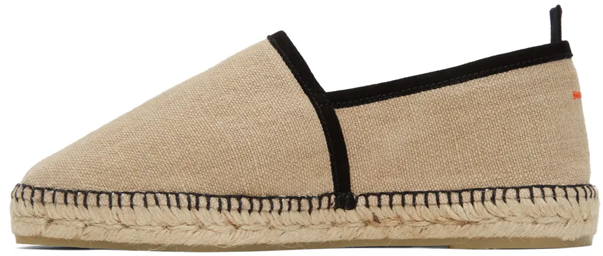 Camel Linen Braided Shoes