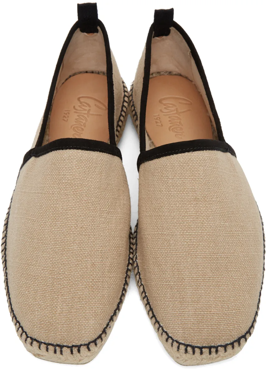 Camel Linen Braided Shoes