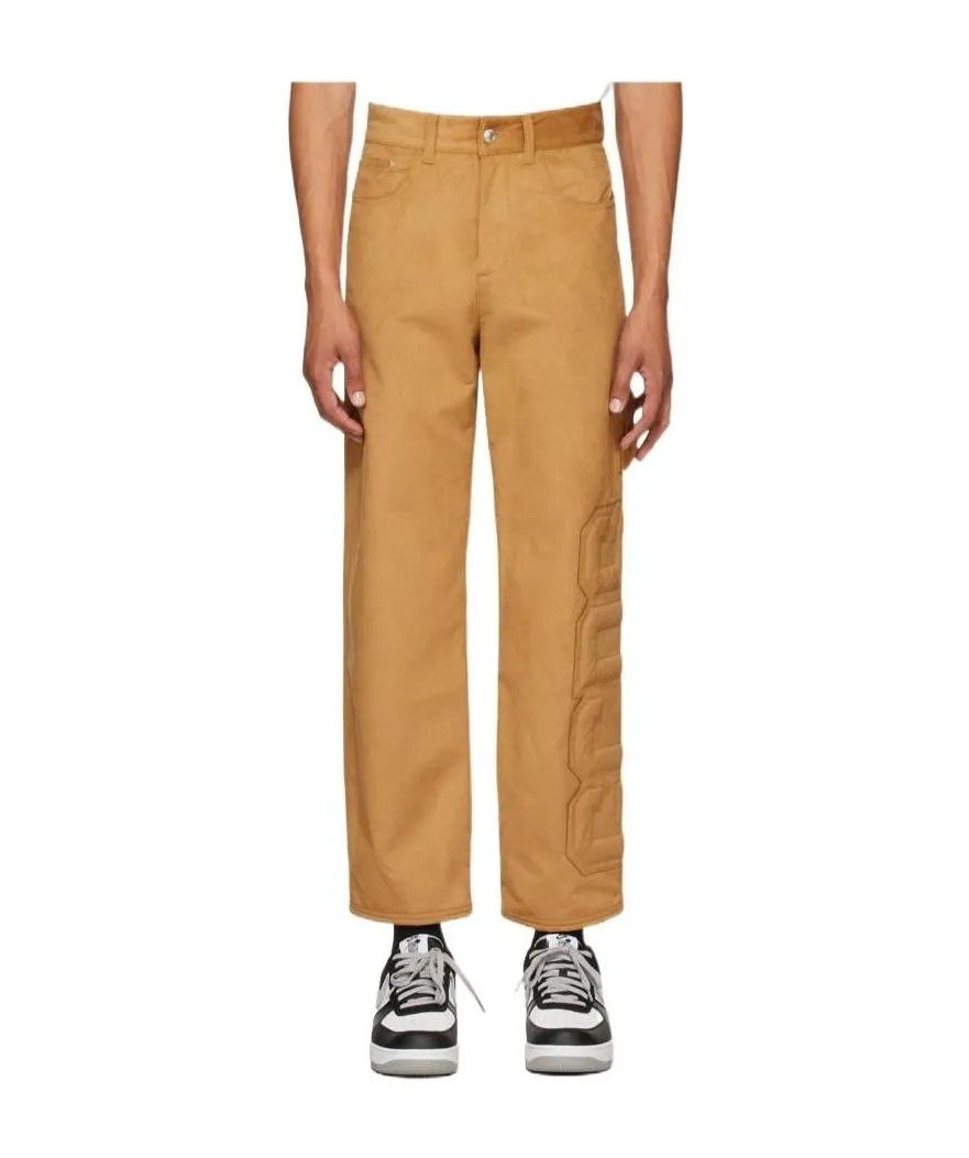 Tan Logo Casual Pants