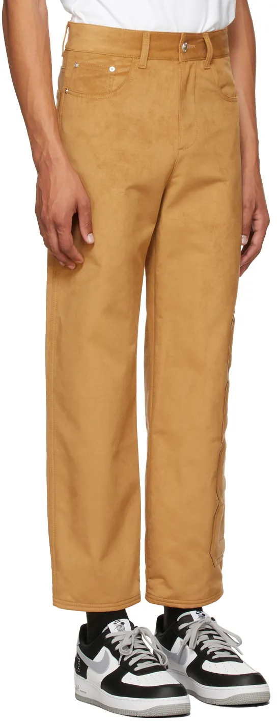 Tan Logo Casual Pants